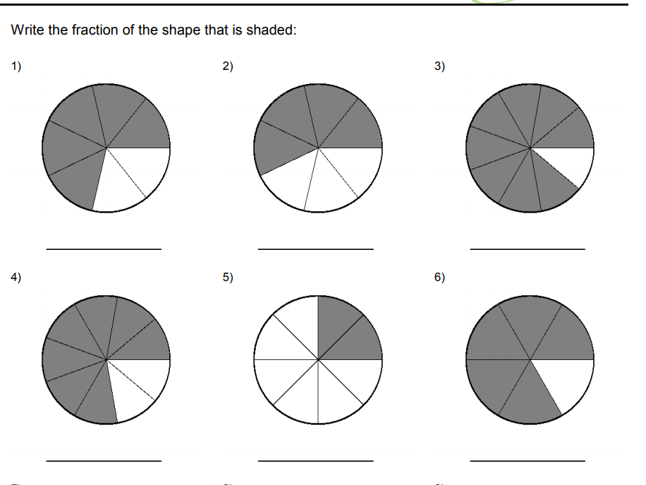 2nd grade fractions worksheets for CBSE maths